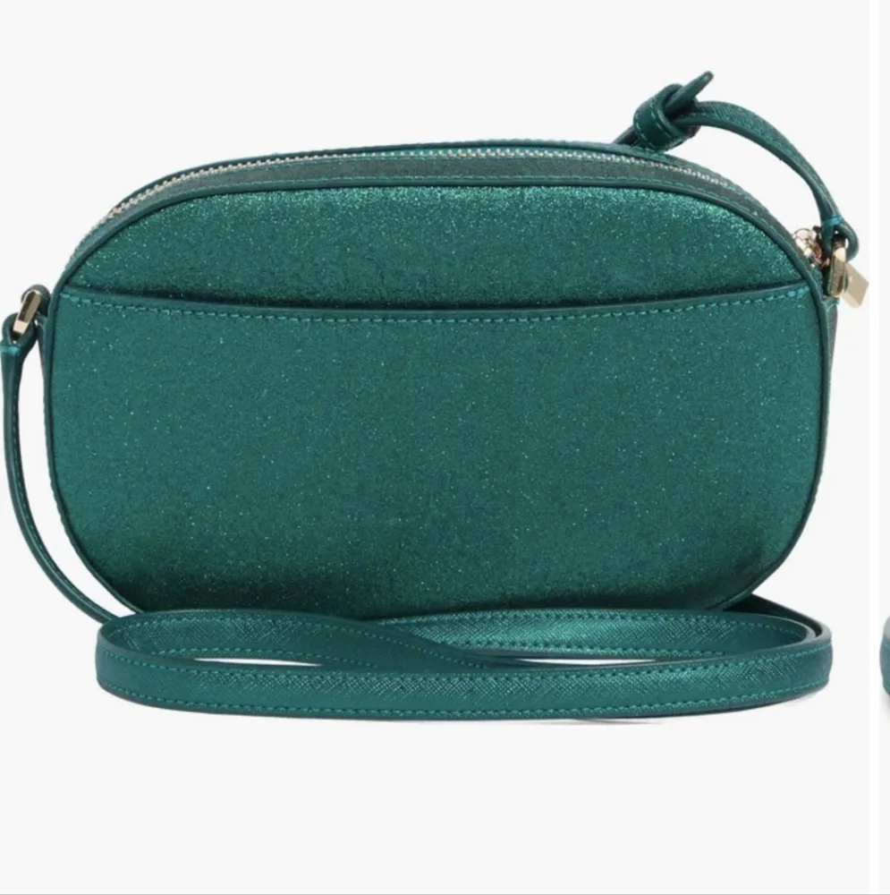 Kate Spade ♠️ Oval Camera Crossbody Bag NWT In Festive Teal Green